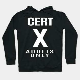 Vintage Movie Age Rating - X for restricted Hoodie